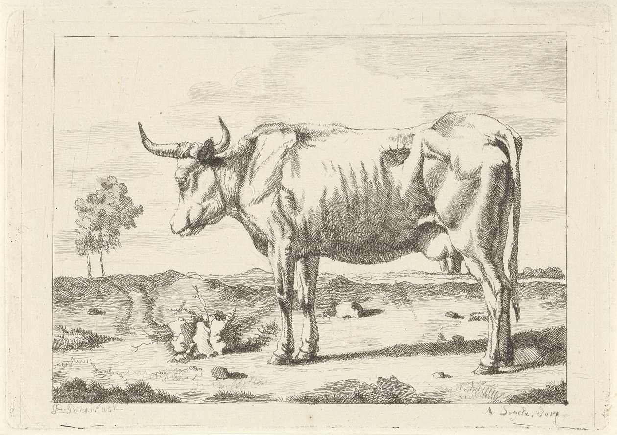 Cow in the Meadow by Andries Leijerdorp