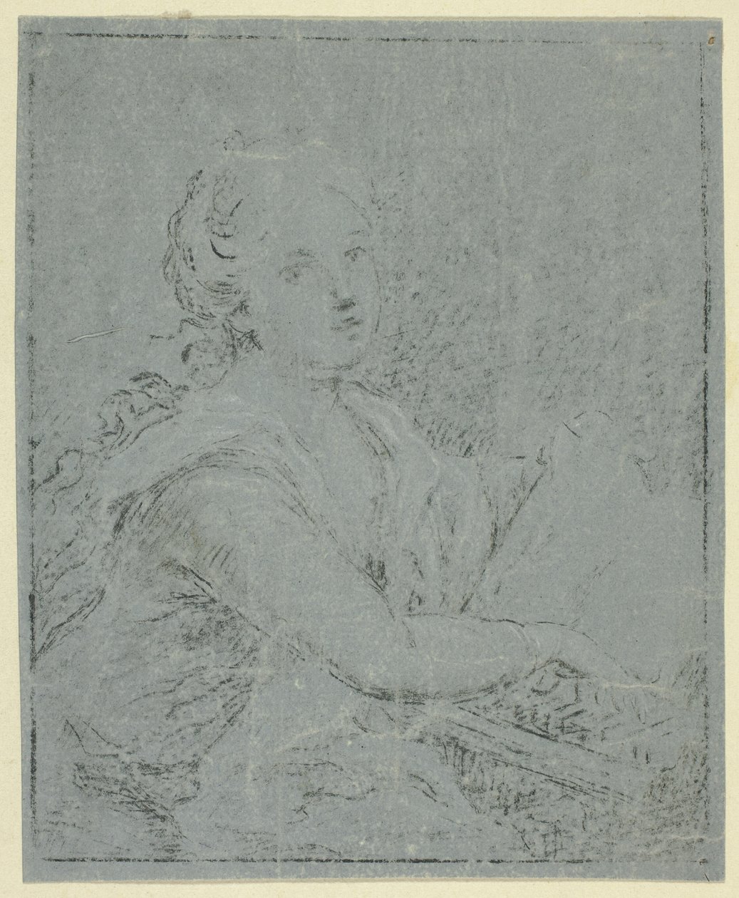 Woman at Spinet by Angelica Kauffmann