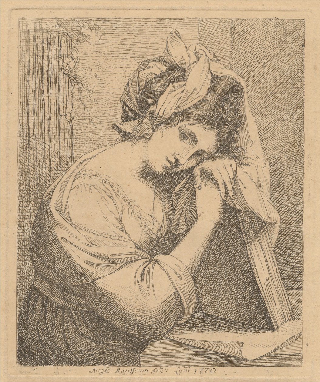 Young Woman in Contemplation by Angelica Kauffmann