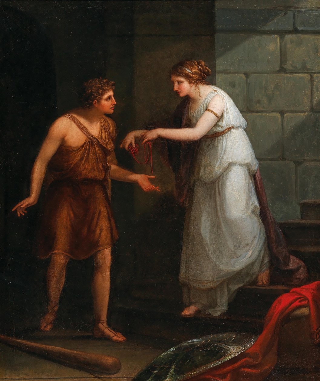 Theseus and Ariadne.  by Angelica Kauffmann