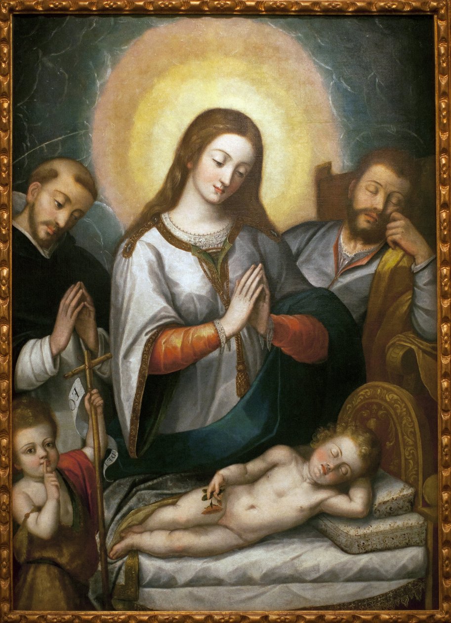 The Holy Family with Saint John the Baptist and Saint Dominic by Angelino Medoro