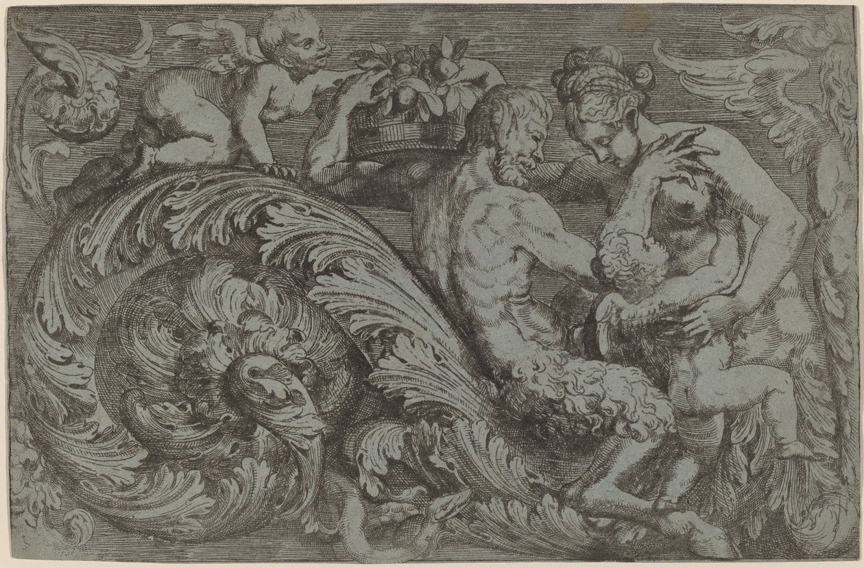 Decorative Panel with Mythological Figures by Angelo Falconetto