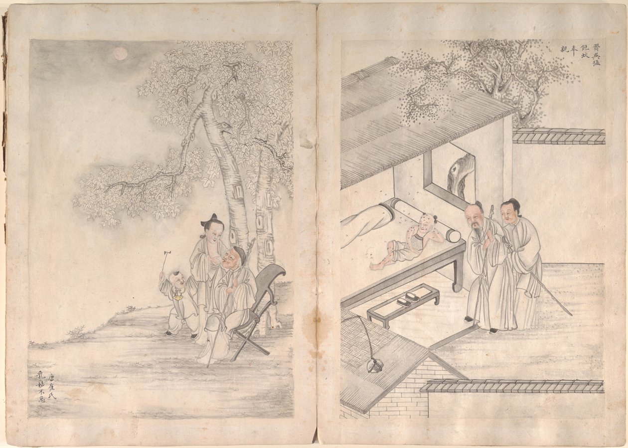 Twenty-four Paragons of Filial Piety by Anglo-Chinese School