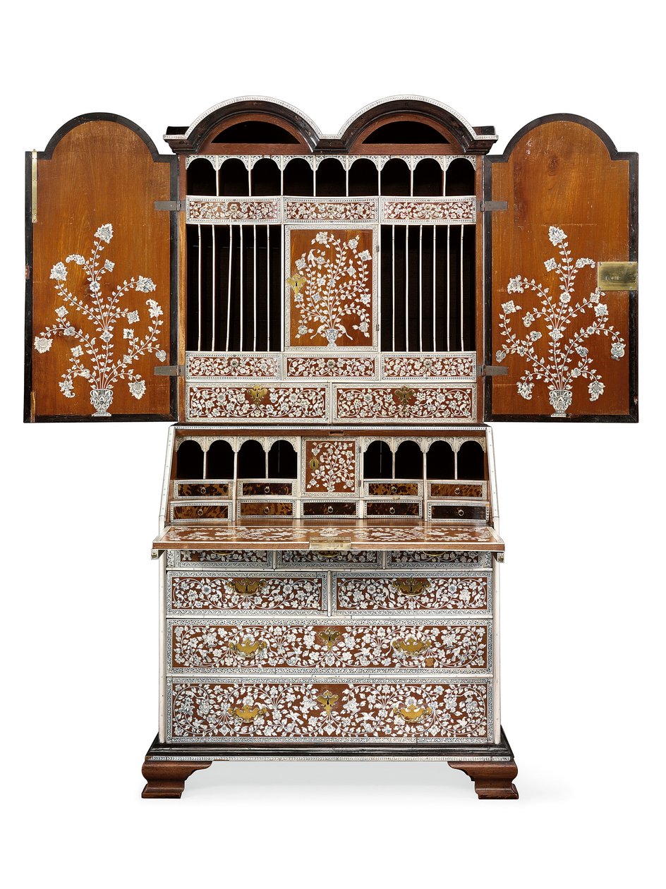 Bureau-cabinet, Vizagapatam, c.1720-30 by Anglo Indian School