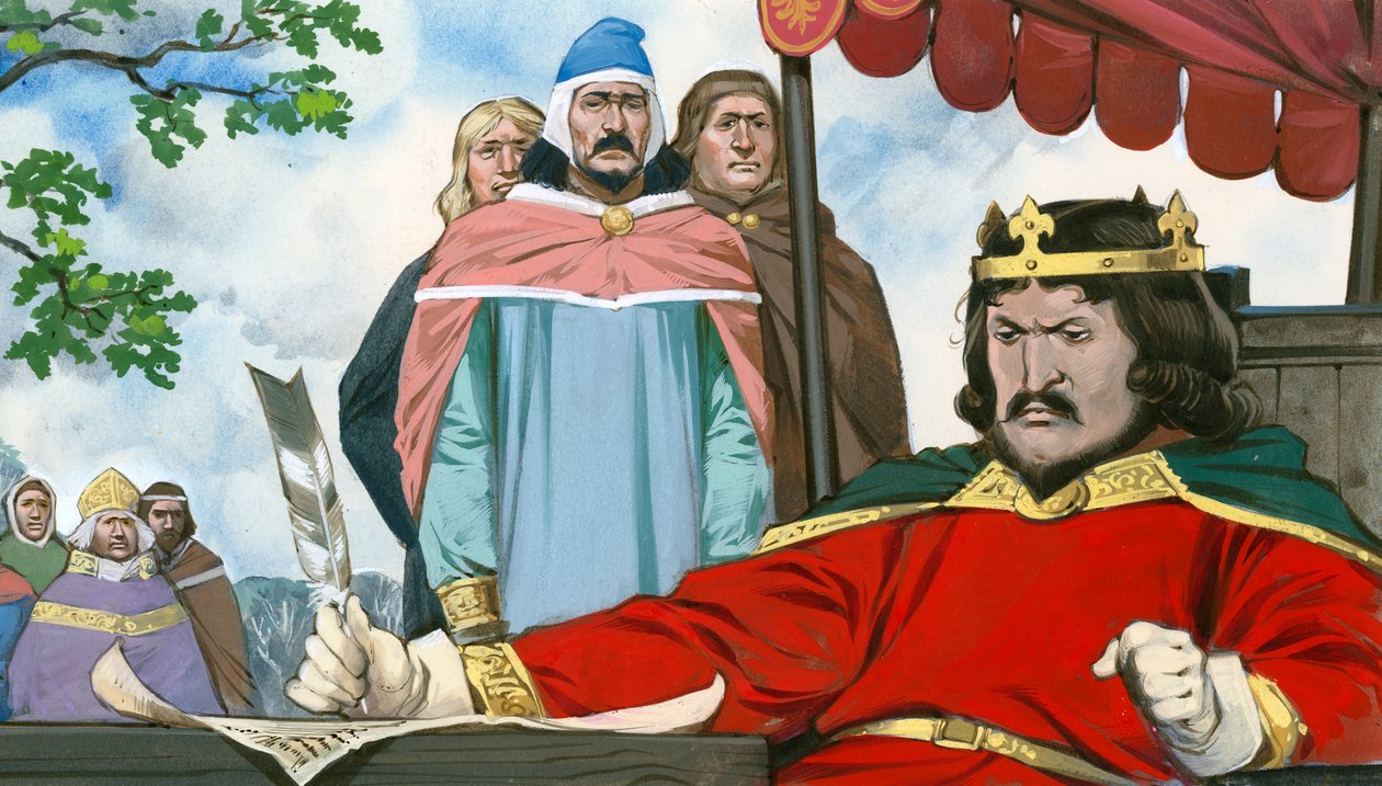 King John Reluctantly Signing Magna Carta by Angus McBride