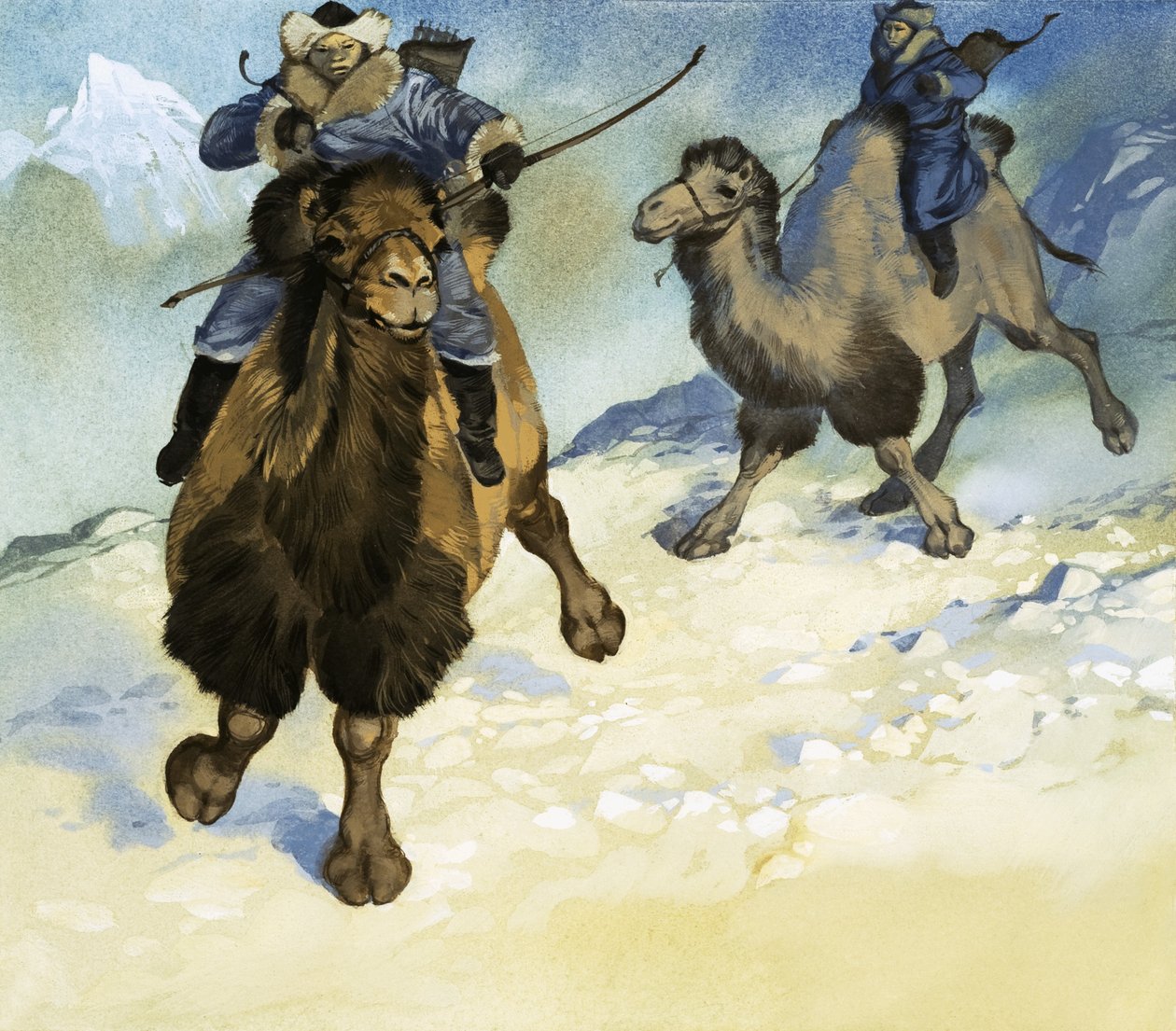 Mongol Warriors on Camels by Angus McBride