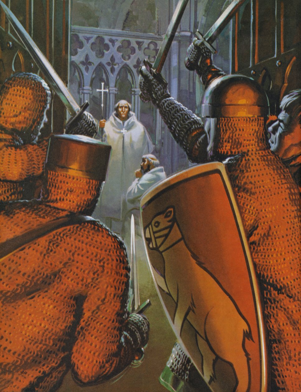 Murder of Thomas A Becket at Canterbury Cathedral by Angus McBride