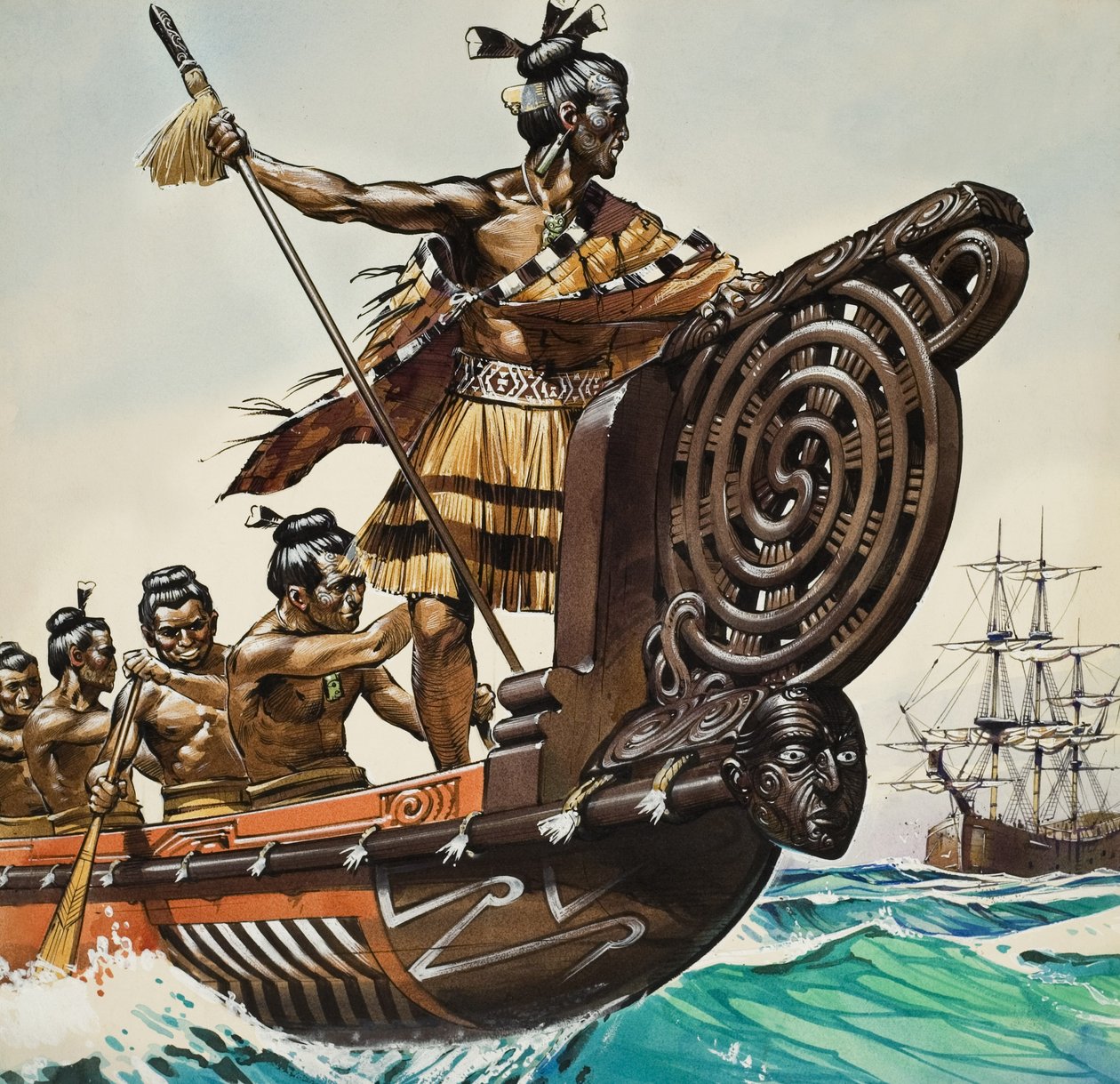 Natives and Captain Cook by Angus McBride