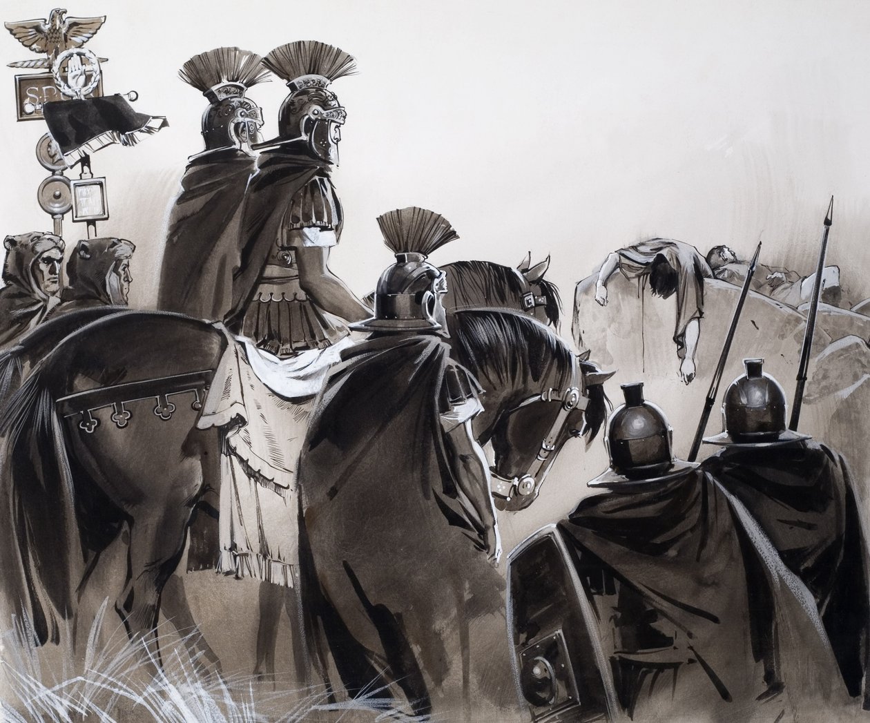 Roman Soldiers After a Battle by Angus McBride
