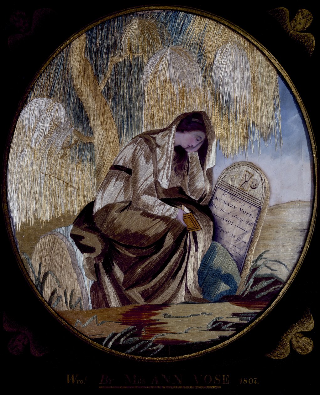 Memorial Embroidered Picture by Ann Vose: Fine art print