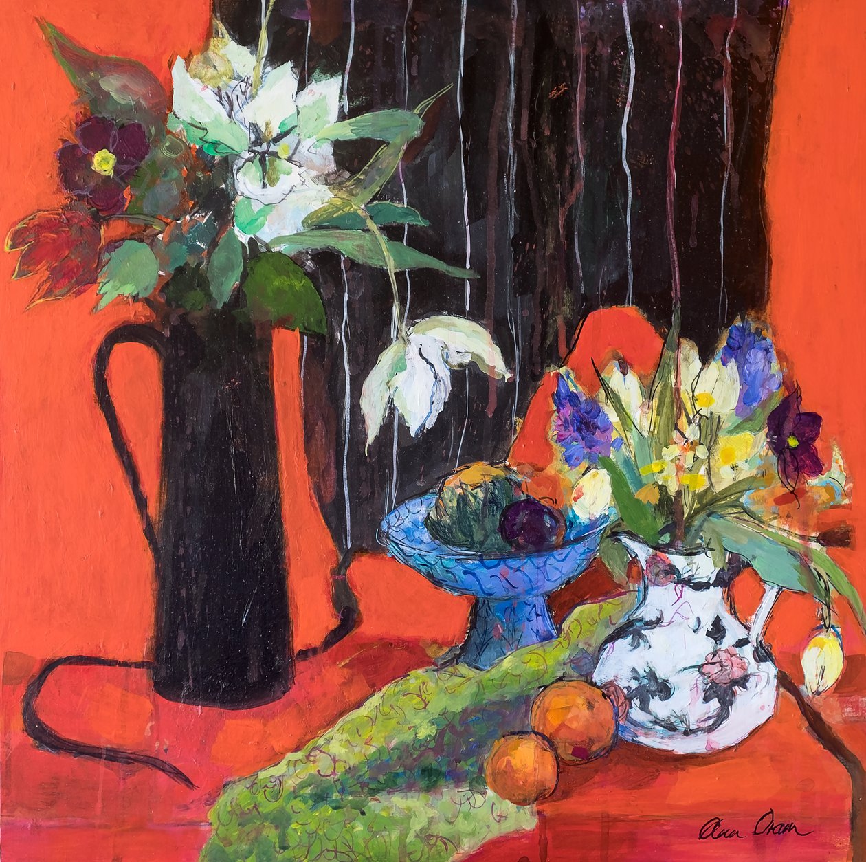Kitchen Still Life on Red, 2019 by Ann Oram