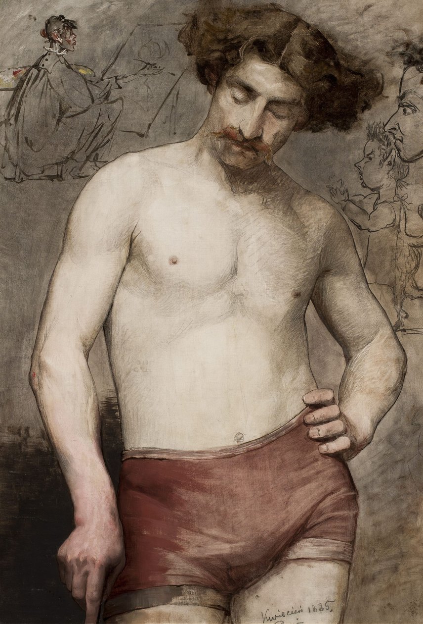 Study of a Semi-Nude Male by Anna Bilińska Bohdanowicz