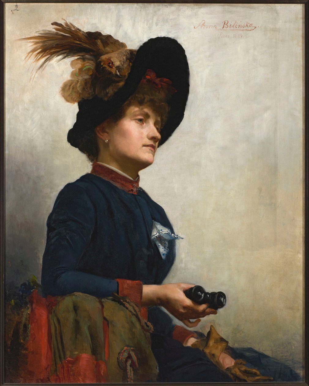 Portrait of a Lady with Opera Glasses by Anna Bilińska Bohdanowicz