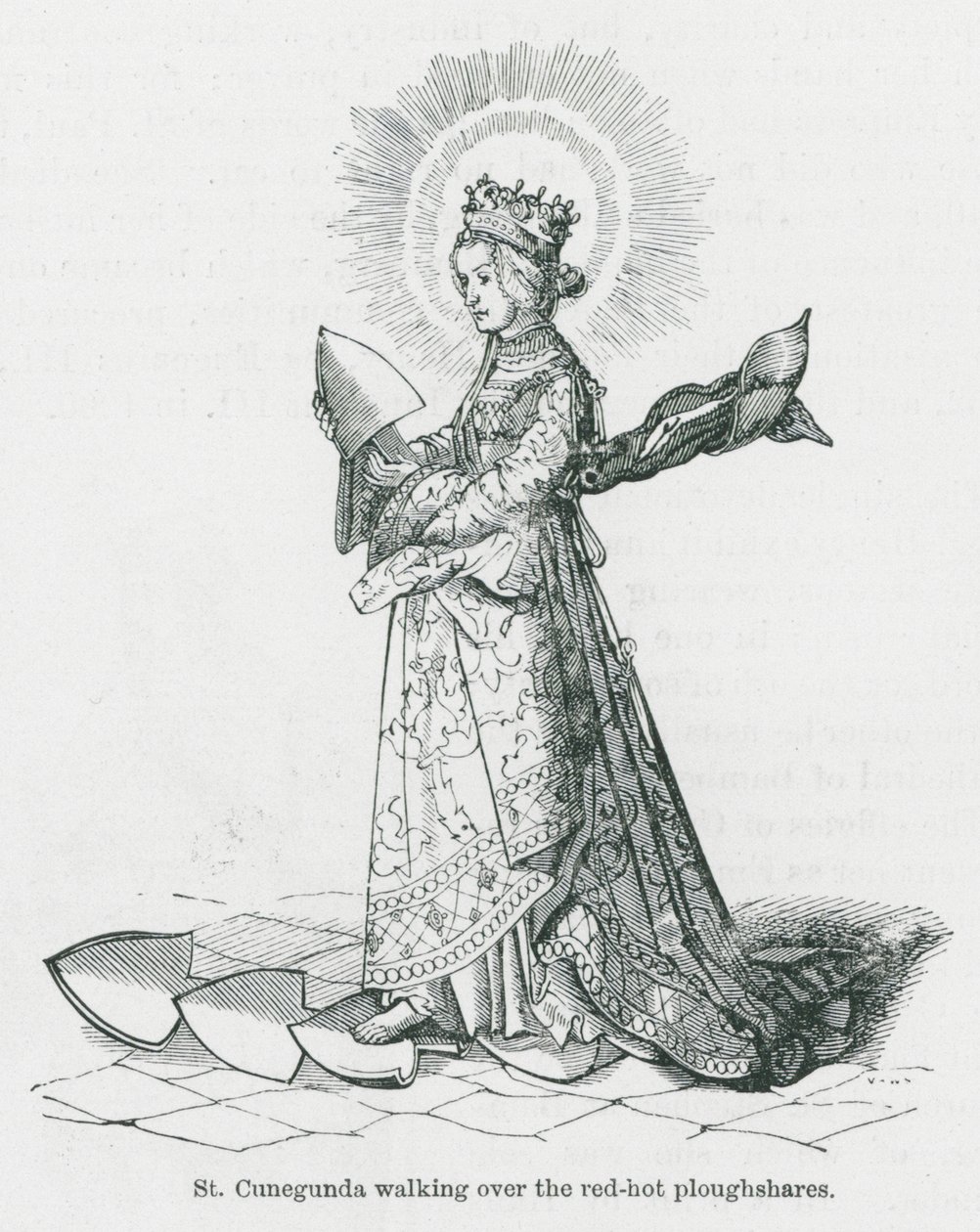 St Cunegunda Walking Over the Red Hot Ploughshares by Anna Brownell Jameson