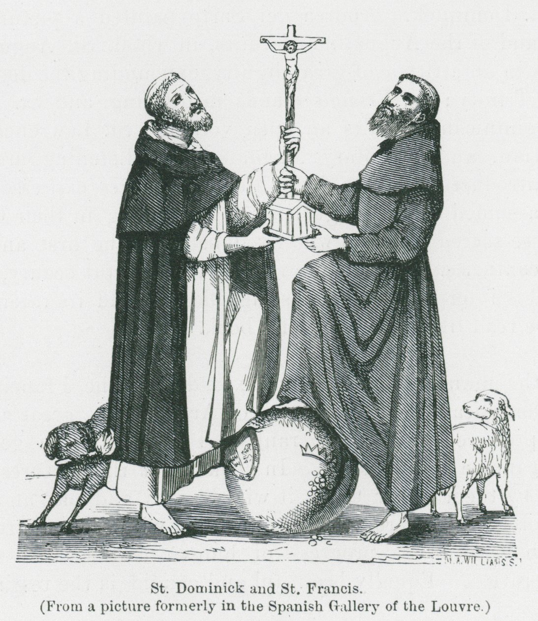 St Dominick and St Francis by Anna Brownell Jameson