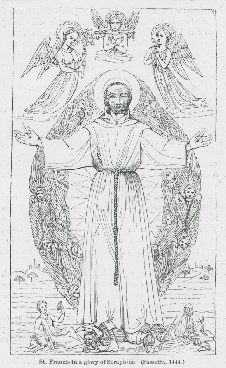 St Francis in a Glory of Seraphim by Anna Brownell Jameson