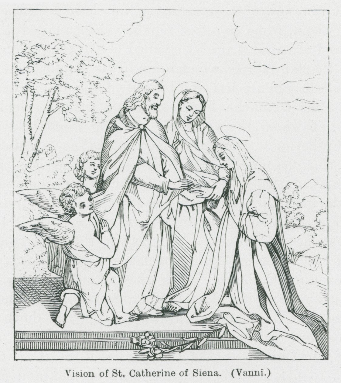 Vision of St Catherine of Siena by Anna Brownell Jameson