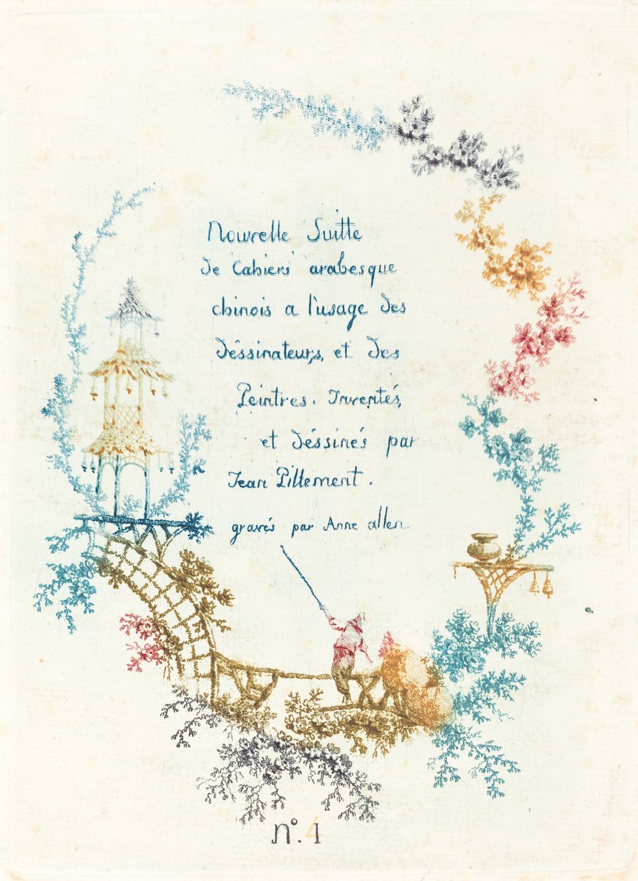 Title Page for New Suite of Chinese Arabesques by Anne Allen