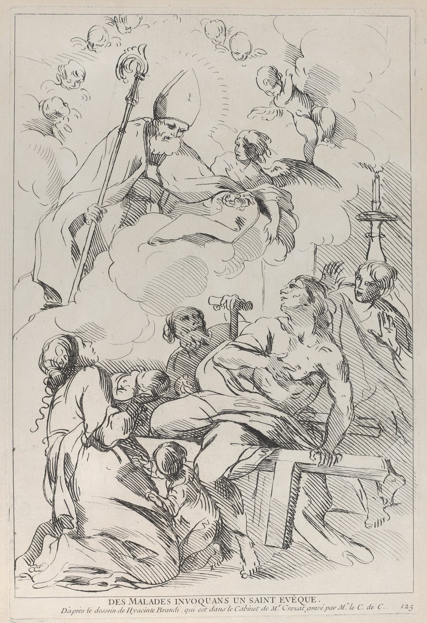 Sick People Summoning a Bishop Saint by Anne Claude Philippe de Caylus