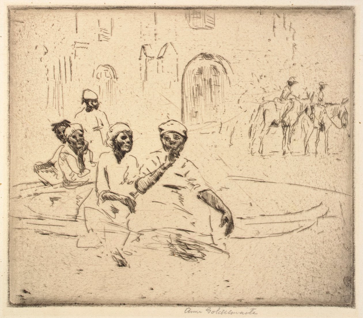 Black Woman at a Fountain by Anne Goldthwaite