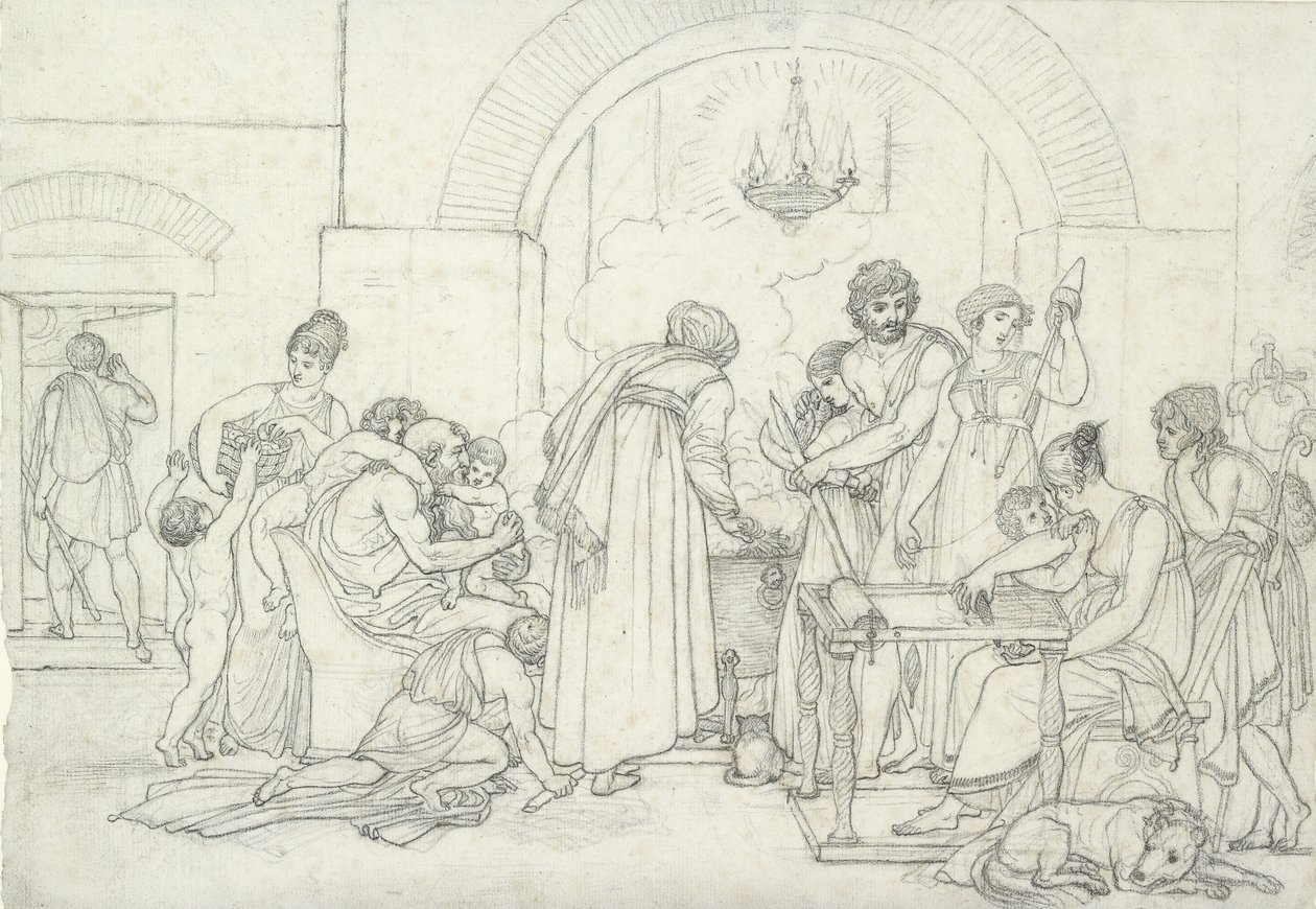 Rustic Interior in Antiquity by Anne Louis Girodet de Roucy Trioson