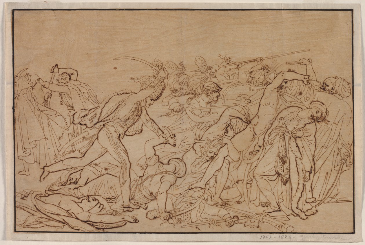 Study for The Revolt of Cairo by Anne Louis Girodet de Roucy Trioson