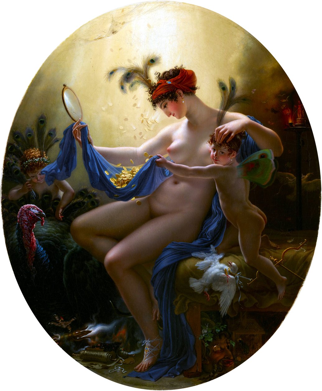 Portrait of Mlle. Lange as Danaë by Anne Louis Girodet de Roussy Trioson