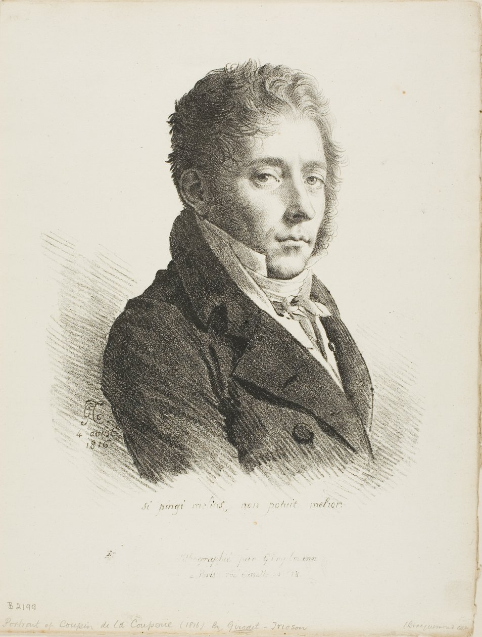 Portrait of Coupin de la Couperie by Anne Louis Girodet de Roussy Trioson