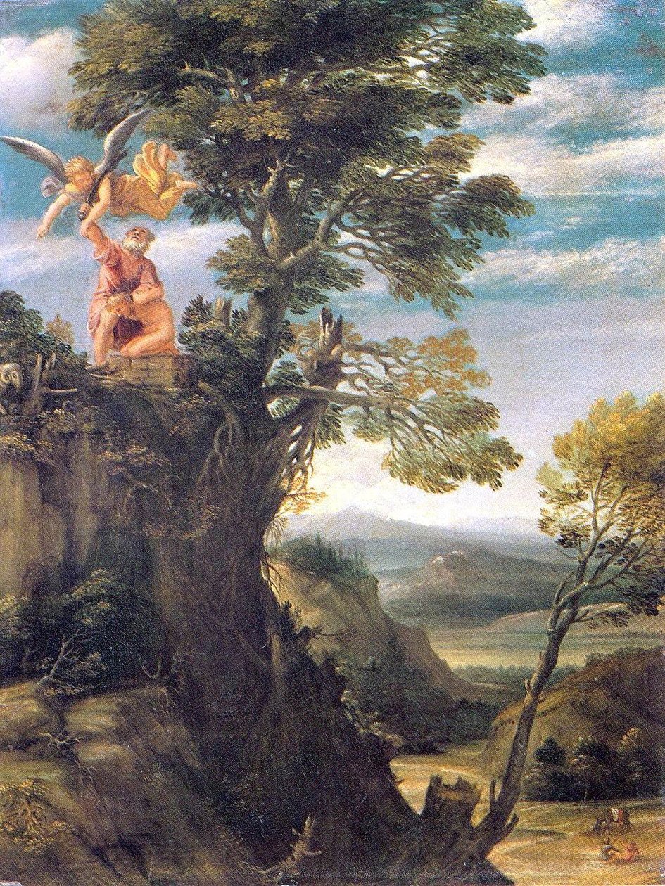 Landscape with the Binding of Isaac by Annibale Carracci