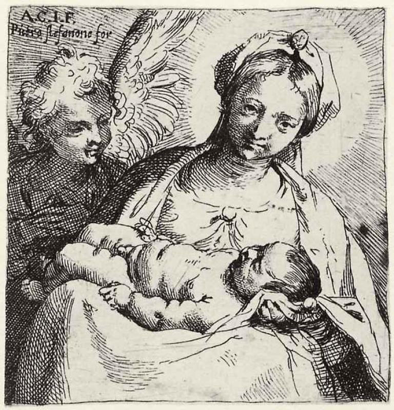 Madonna and Child with an Angel by Annibale Carracci