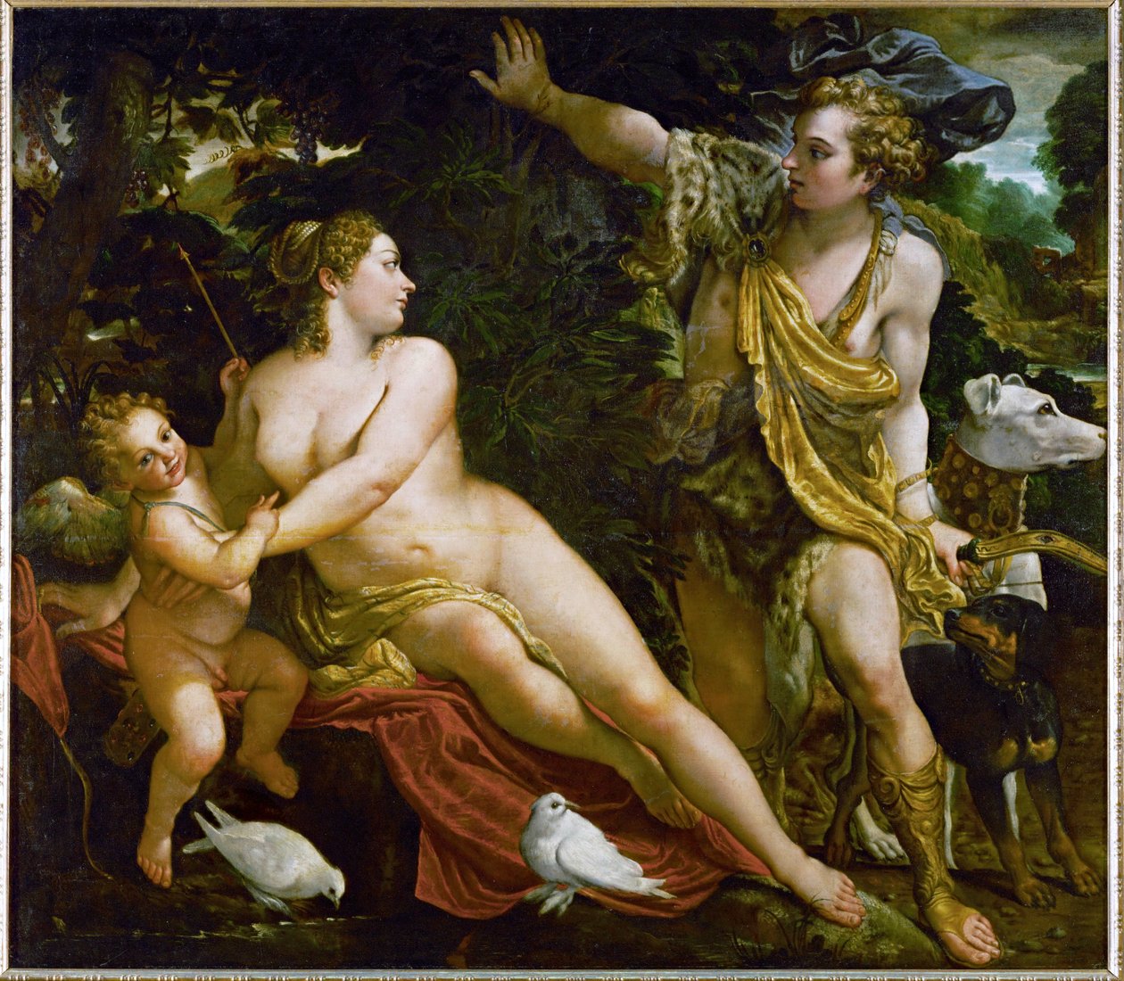 Adonis Discovers Venus by Annibale Carracci