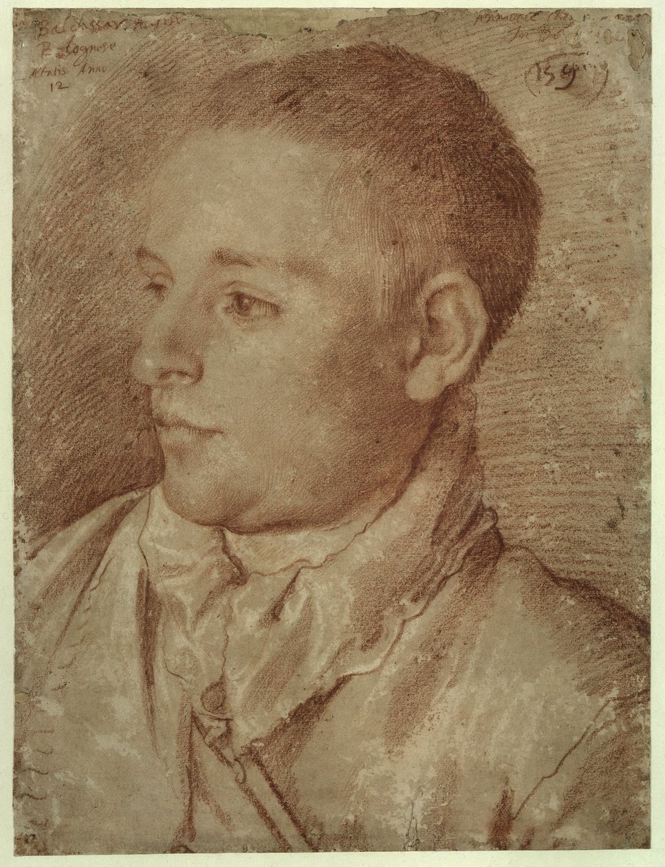 Portrait of Baldassare Aloisi, called Galanino, 1589-1590 by Annibale Carracci