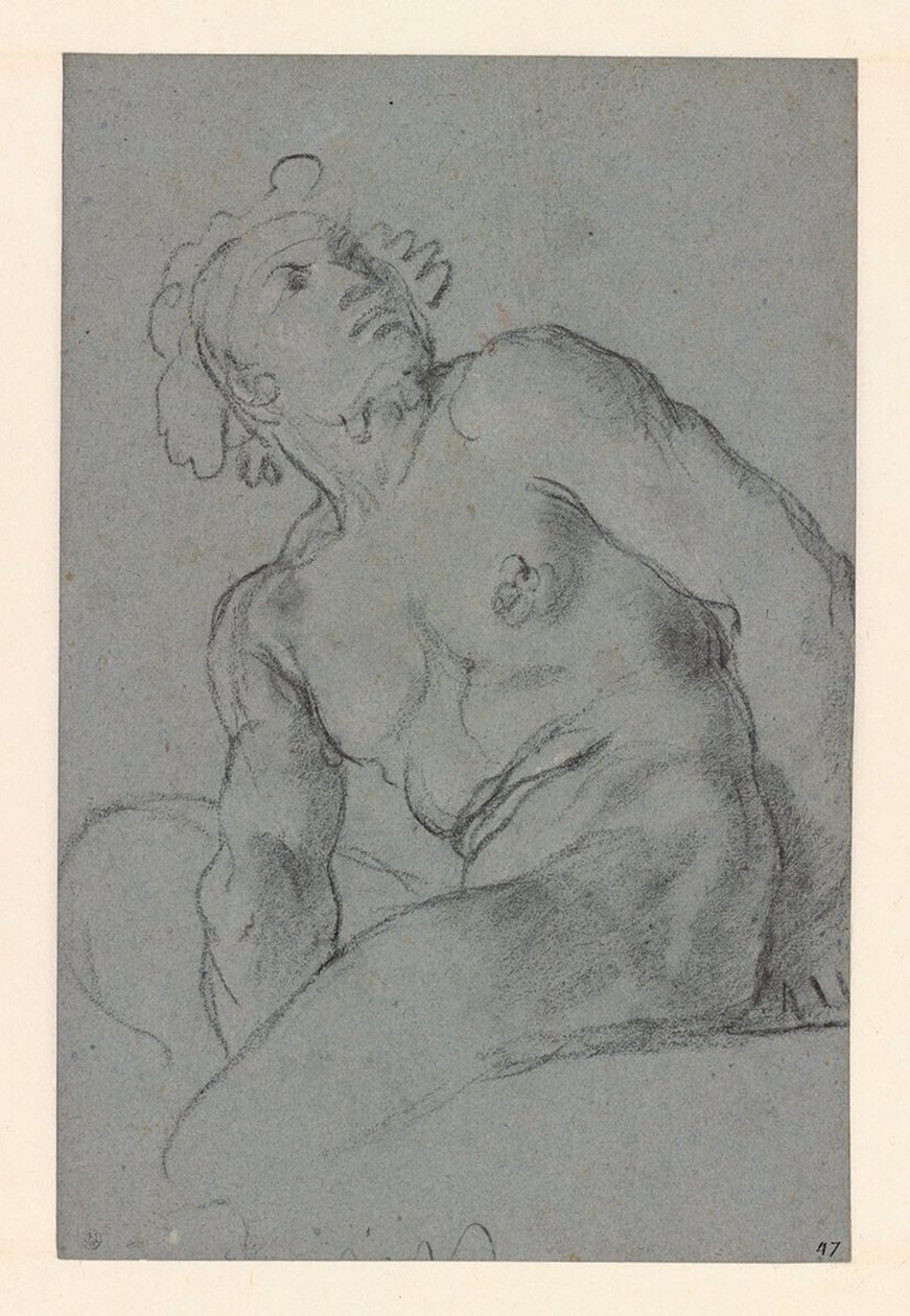 Seated Male Nude by Annibale Carracci