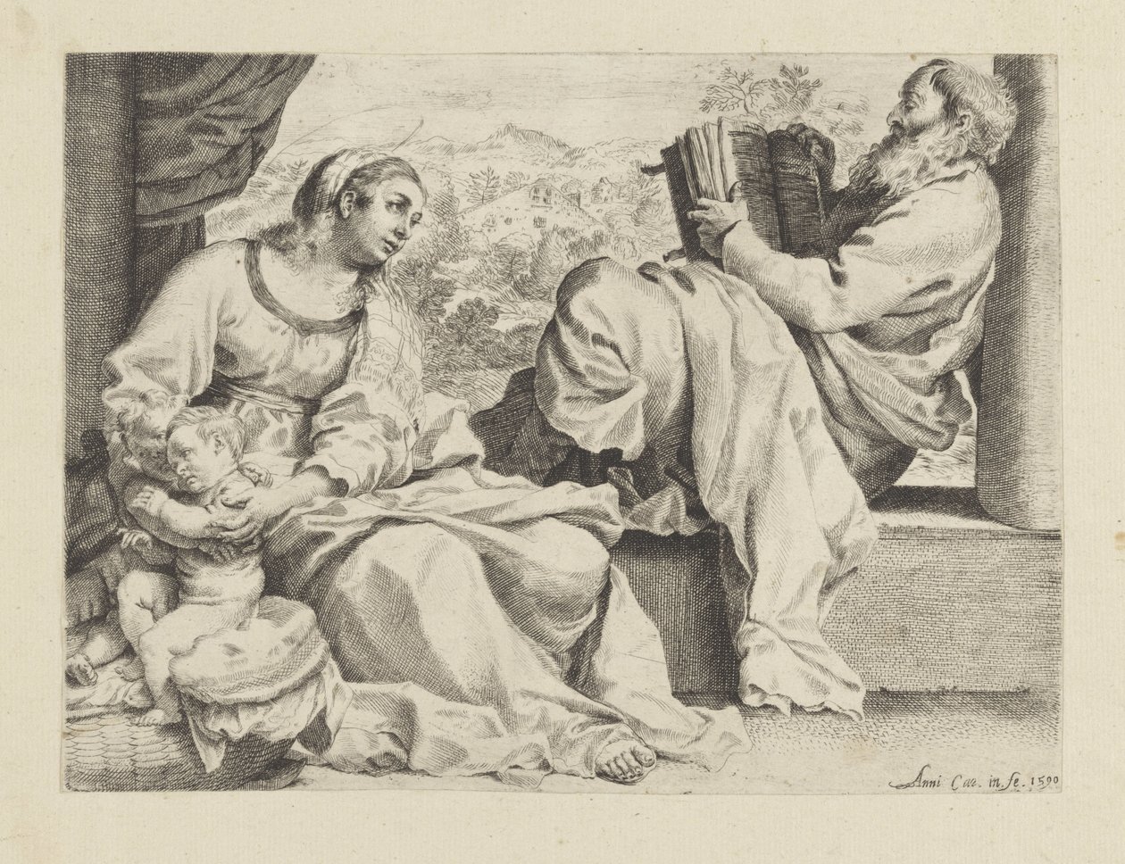 Holy Family with the Young John the Baptist by Annibale Carracci