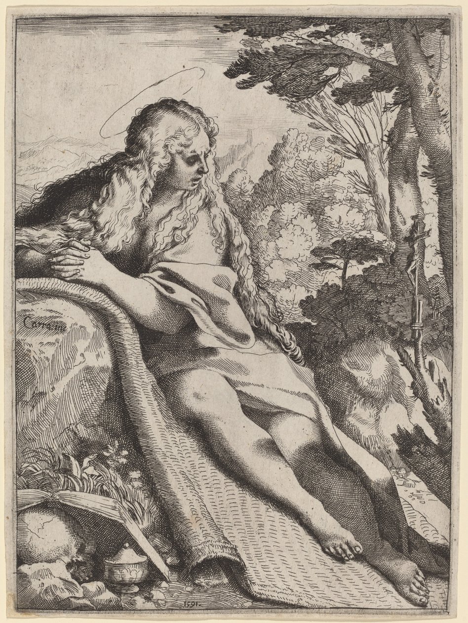 Mary Magdalene in the Wilderness by Annibale Carracci