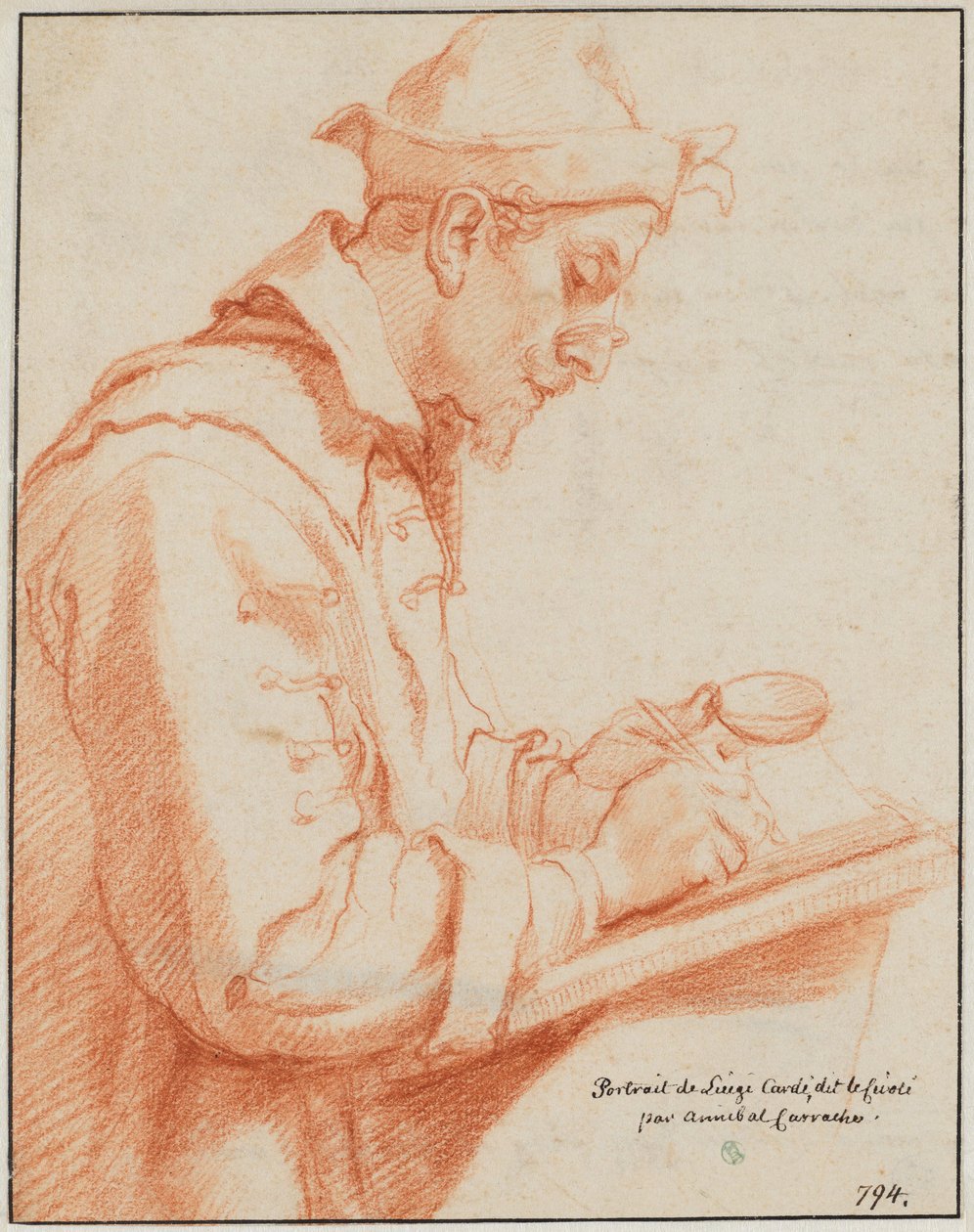 Portrait of the Artist Ludovico Cardi, called Cigoli by Annibale Carracci