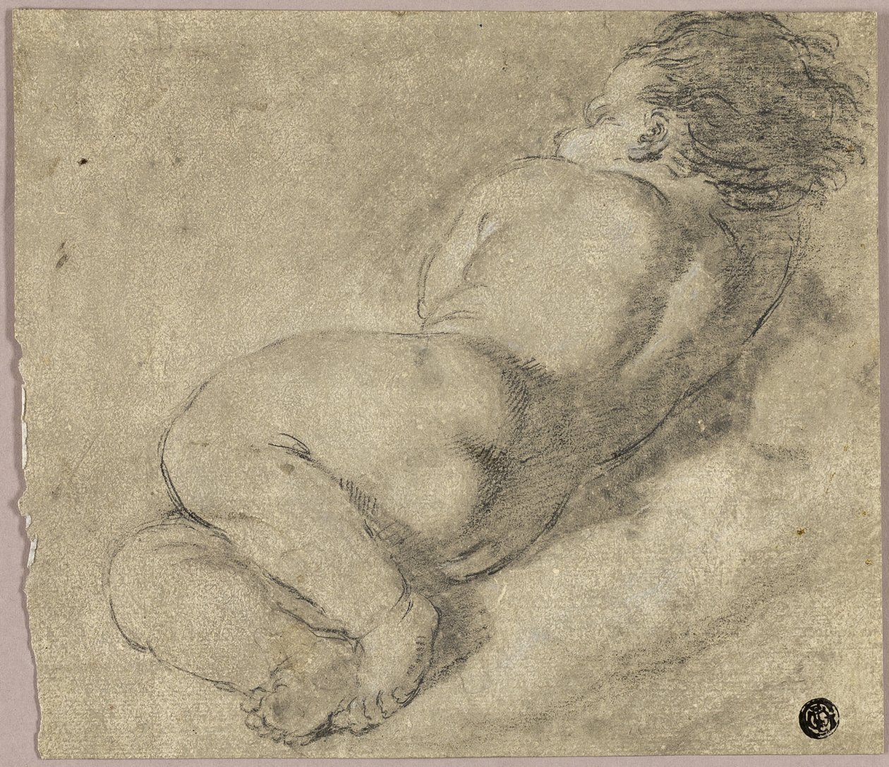 Reclining Child from Back by Annibale Carracci