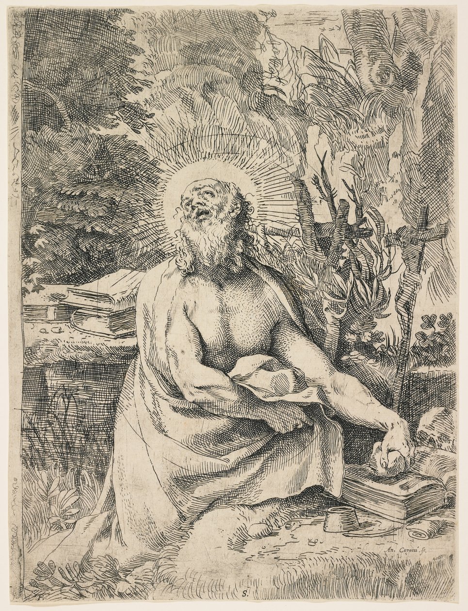 Saint Jerome in the Wilderness by Annibale Carracci