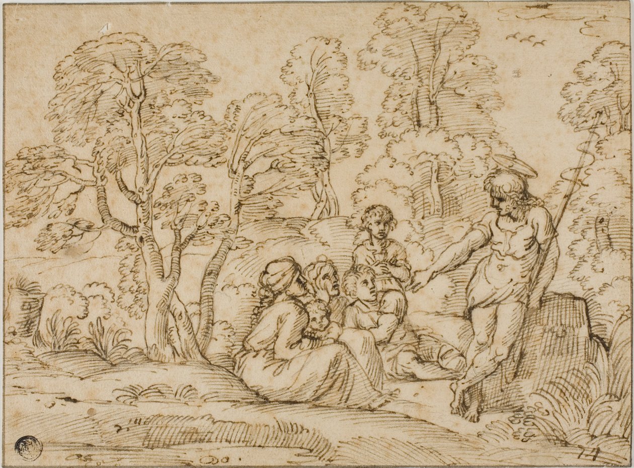Saint John the Baptist Preaching by Annibale Carracci