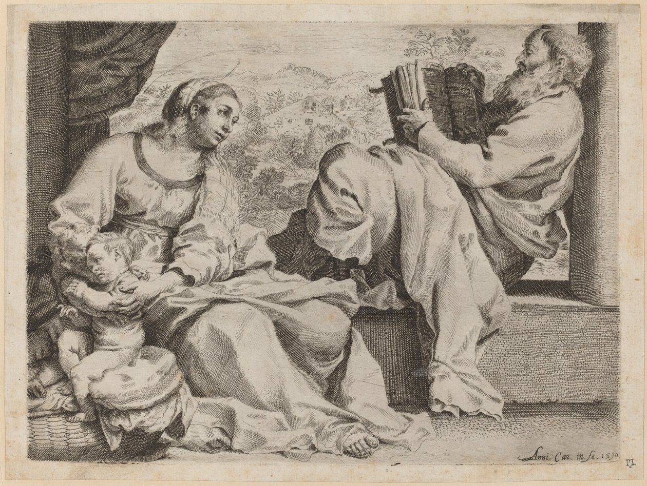 The Holy Family with Saint John the Baptist by Annibale Carracci