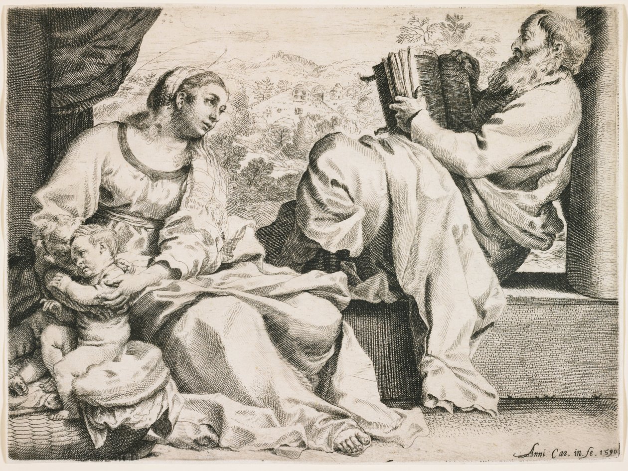 The Holy Family with Saint John the Baptist by Annibale Carracci