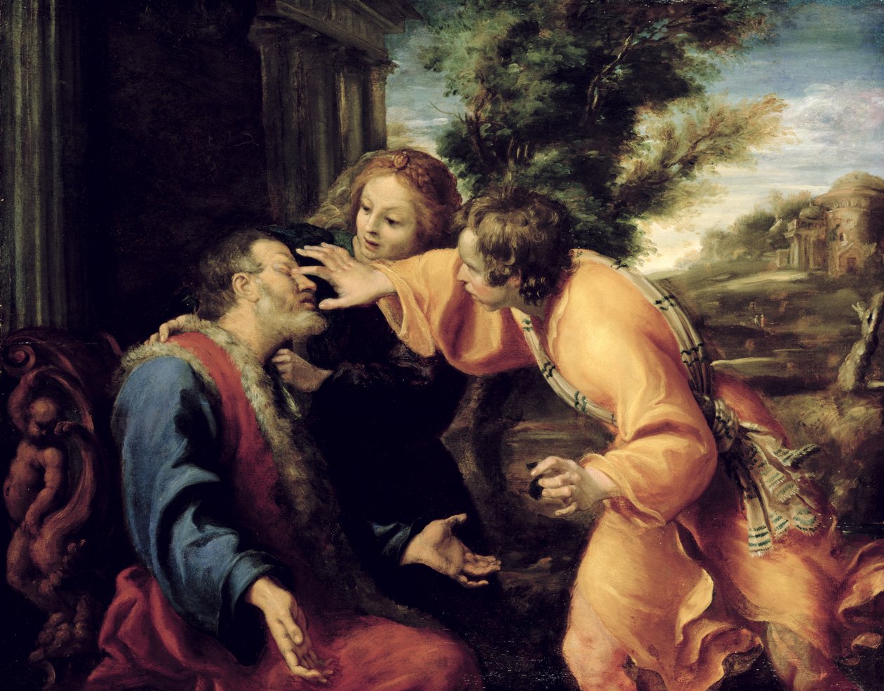 The Young Tobias Heals his Blind Father by Annibale Carracci