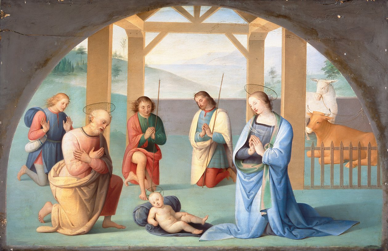 Adoration of the Infant Christ (After Perugino) by Annie Louisa Swynnerton