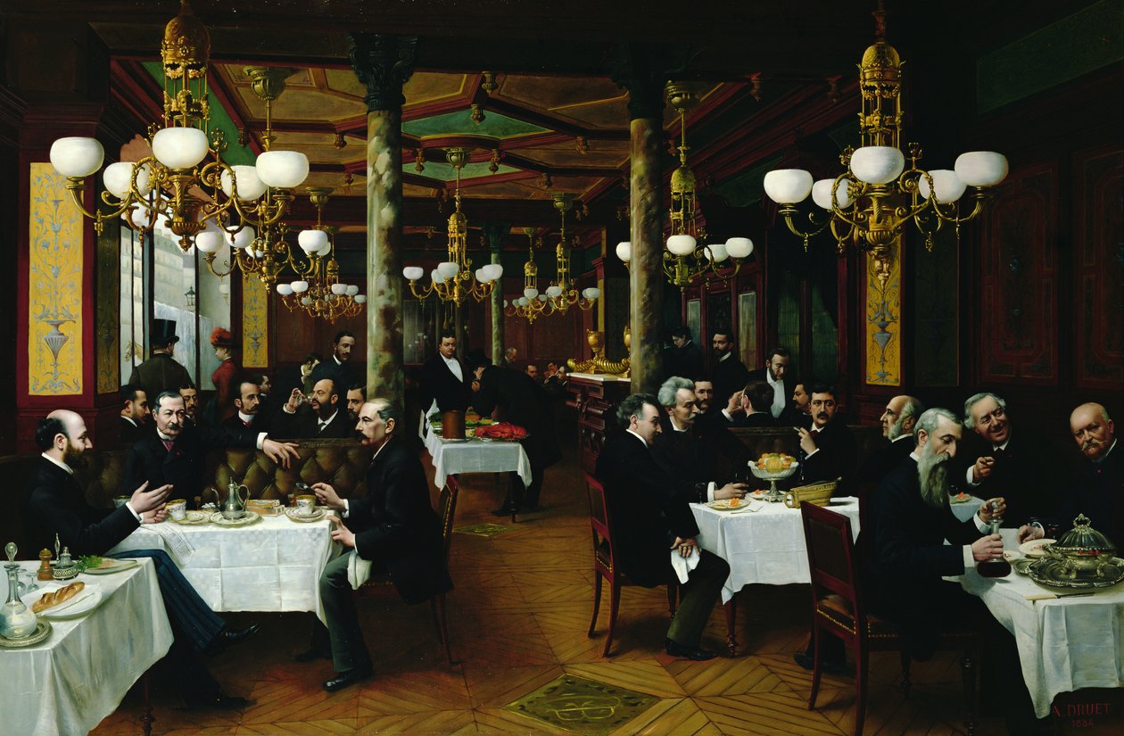 In a French Restaurant by Unbekannt Unbekannt