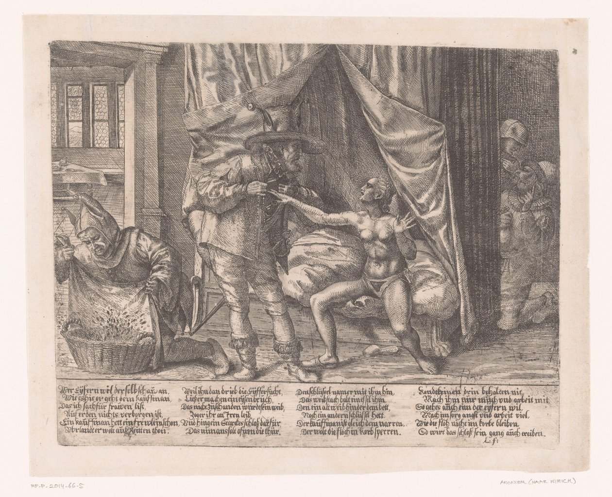 Allegory with a Man Putting a Chastity Belt on a Woman by Anonymous