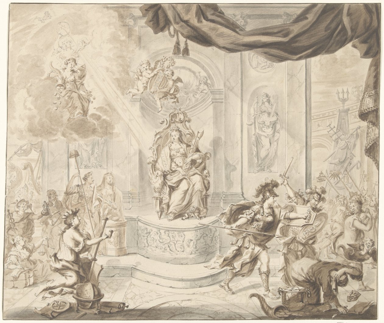 Allegory on the Expulsion of the Wind Traders from the Amsterdam Stock Exchange, 1763 by Anonymous