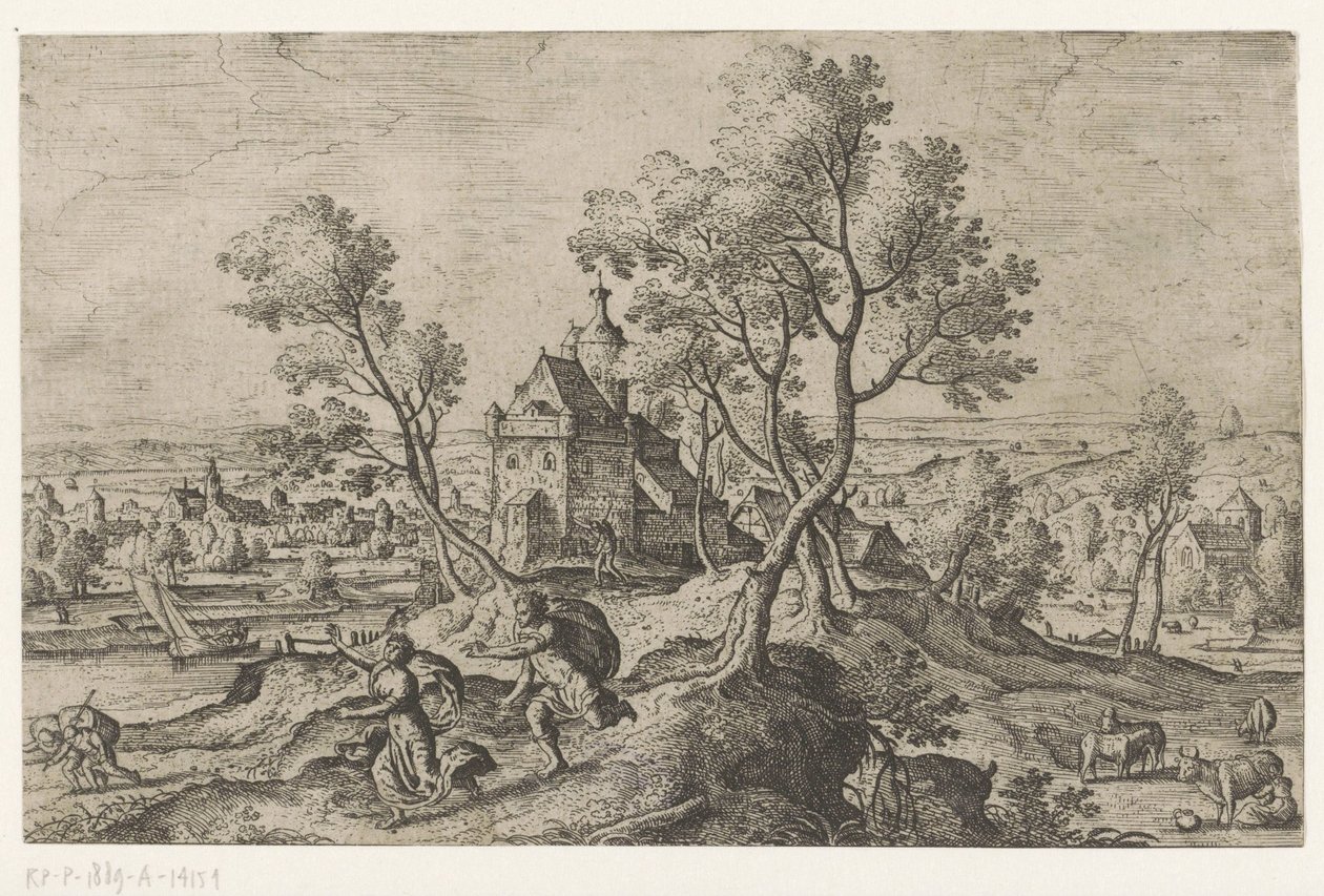 Apollo Pursues Daphne by Anonymous
