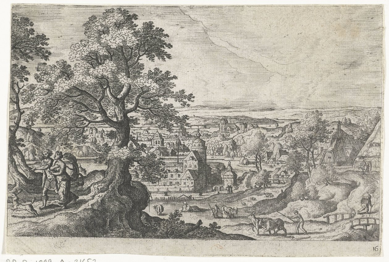Apollo Walking with a Young Woman by Anonymous