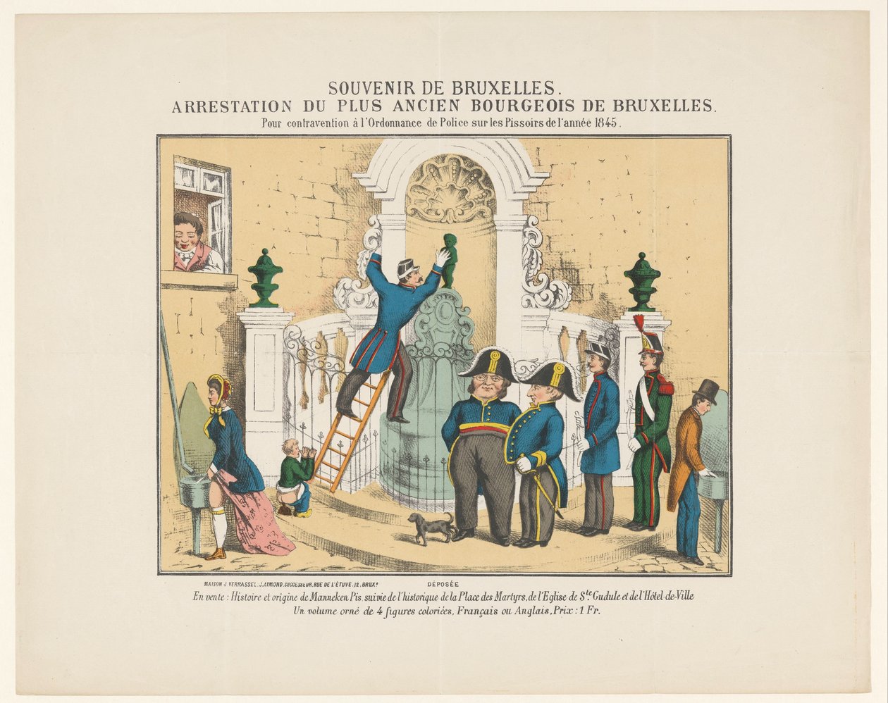 Arrest of Manneken Pis, 1845 by Anonymous