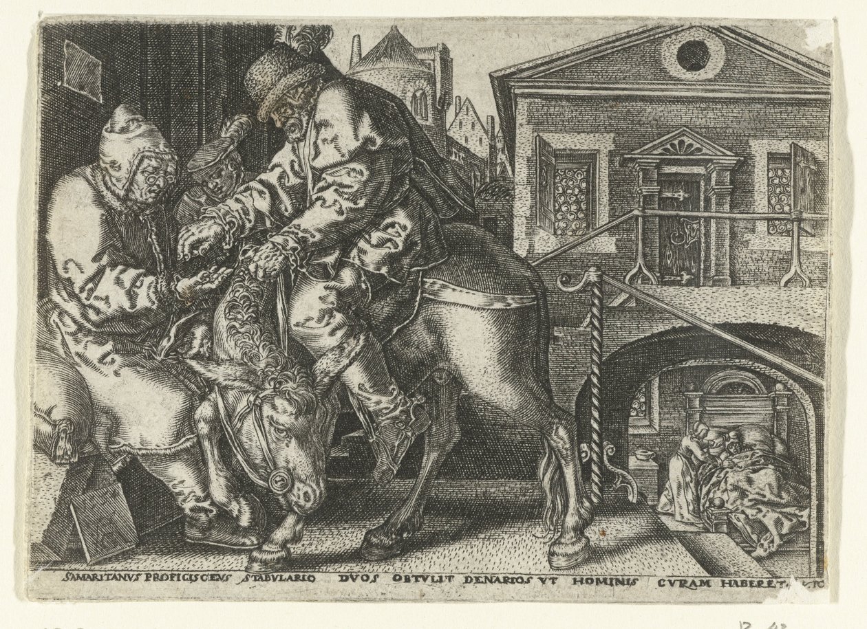 Good Samaritan Pays the Innkeeper (series: Parable of the Good Samaritan) by Anonymous